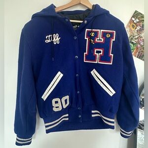 Vintage Letterman‎ jacket wool with hood size 38 (M)